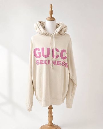 Gucci Sexiness Hoodie  Creme/Pink XL