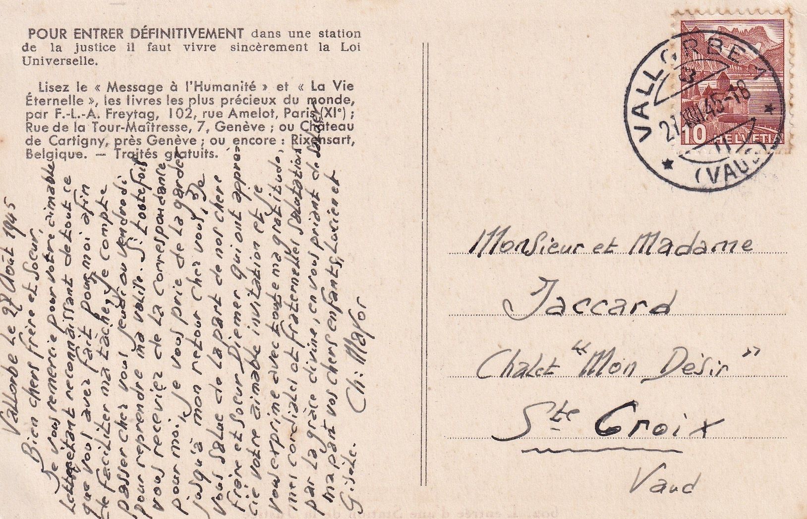 Cartoline postali: chateau de Cartigny – Usato da Ste-Croix venduto da Atir44 1