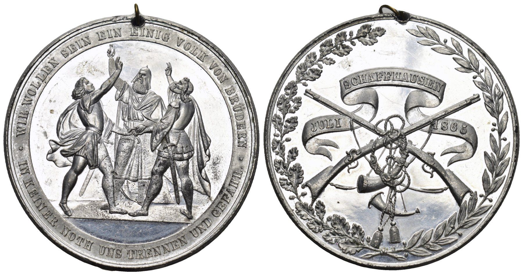 Medaillen: Schaffhausen 1865 – Gebraucht aus Bern von numismatictops