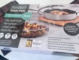 Livington Titan Pan Hochrandpfanne 24 cm 3-teilig neu