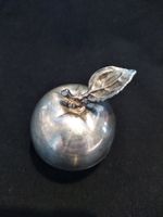 Petite boîte à bijoux vintage en métal argenté ORLI.