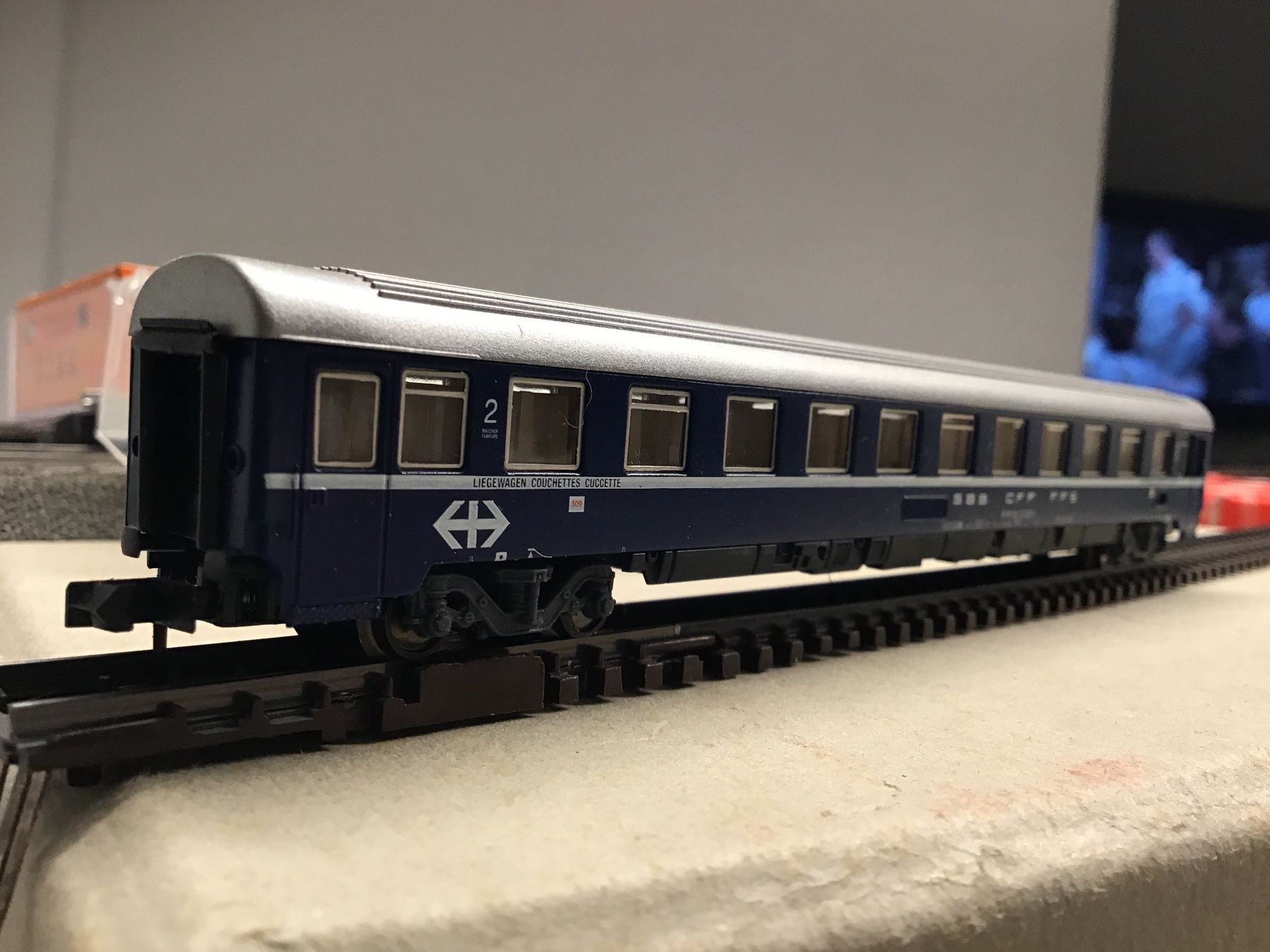 Arnold Modellini di ferrovie: SBB CFF FFS Liegewagen 2. Klasse ARNOLD N – Nuovo (secondo la descrizione) da Männedorf venduto da Modellbau-wyss 1