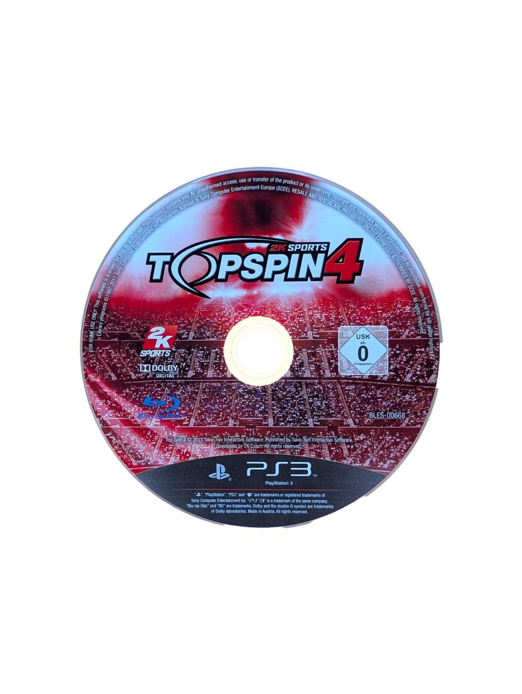Sony Spiele: Top Spin 4 PS3 Nur CD – Gebraucht aus Domat/Ems von IsseldorsShop