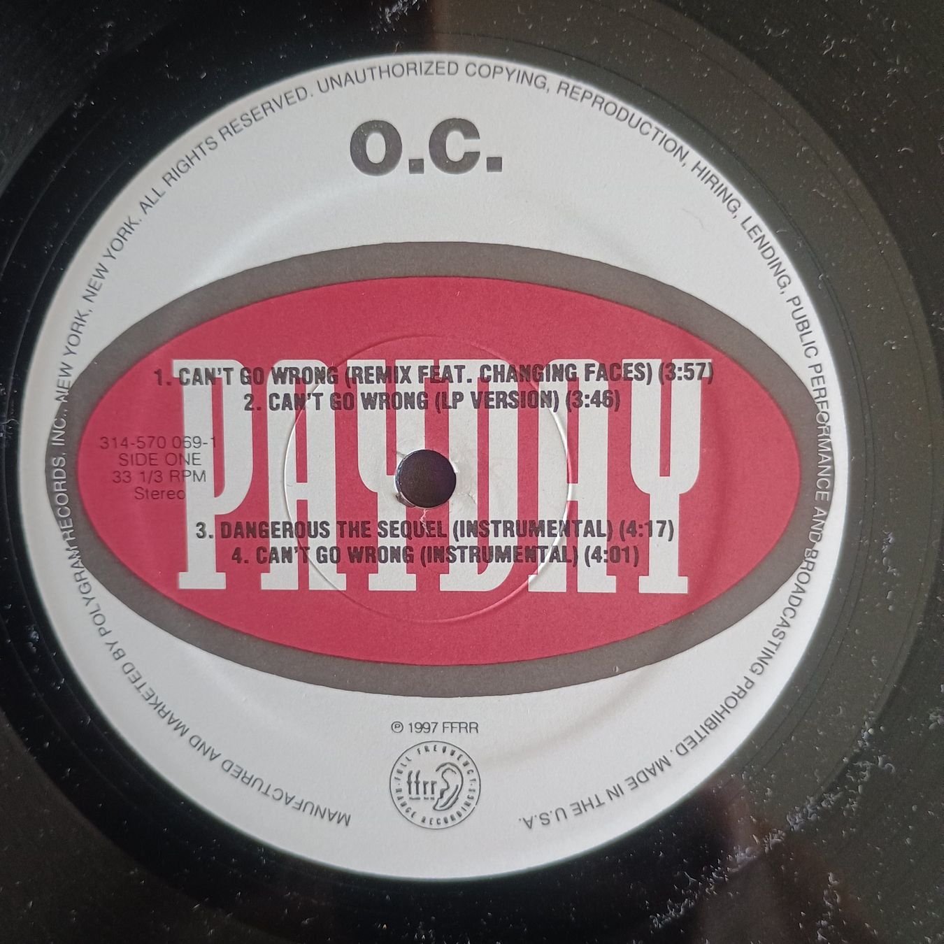 Dischi in vinile: O.C.-Can't Go Wrong/Dangerous 12" US-1997 1st PRESS VG++/VG – Usato da münchenstein venduto da karl_heinz_krasser 2