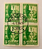 4 er Block Nr.J 69 Malters GESTEMPELT 1934   
