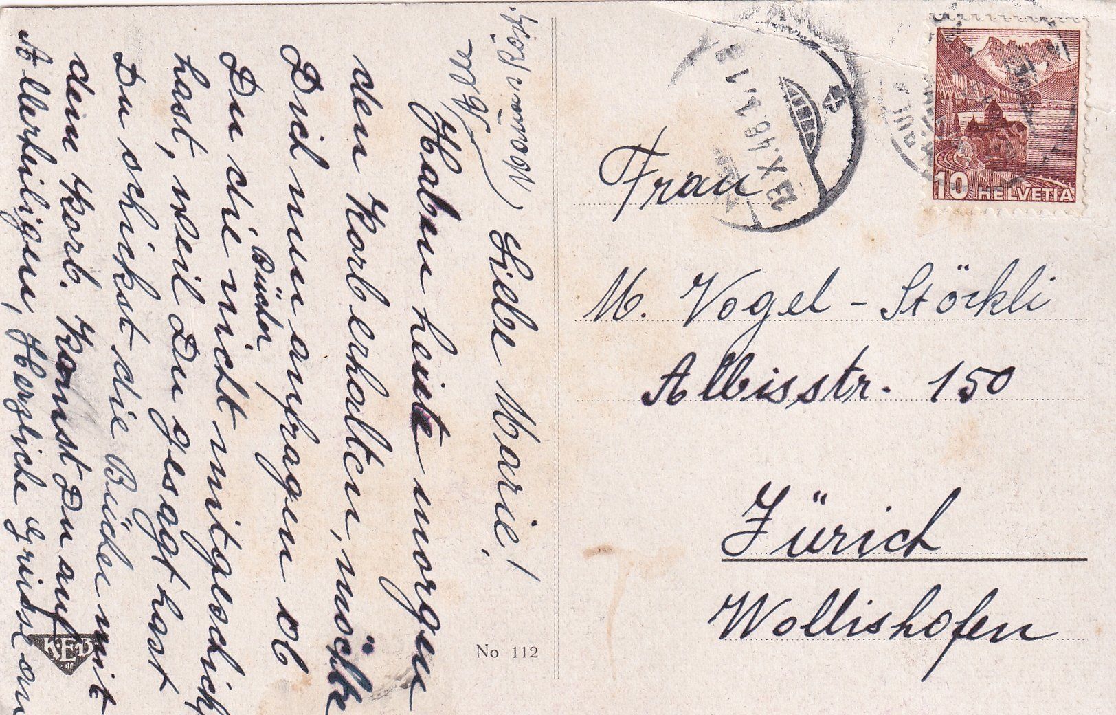 Cartoline postali: Unbekannte Burg /bc – Usato da Hombrechtikon venduto da Rudolf07 1