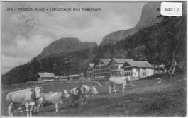 Pension Axalp - Oetschikopf und Axalphorn - Kuhherde