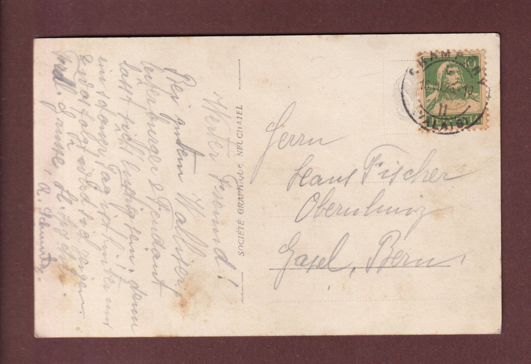 Cartoline postali: CHAMPERY - Dents du Midi - 1926 – Usato da Pully venduto da nicecards-shop 1
