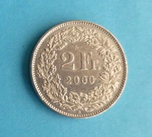 Alle Münzen: 2 Franken Jahr 2000, gut erhalten – Gebraucht aus Niederglatt ZH von Viktor1949