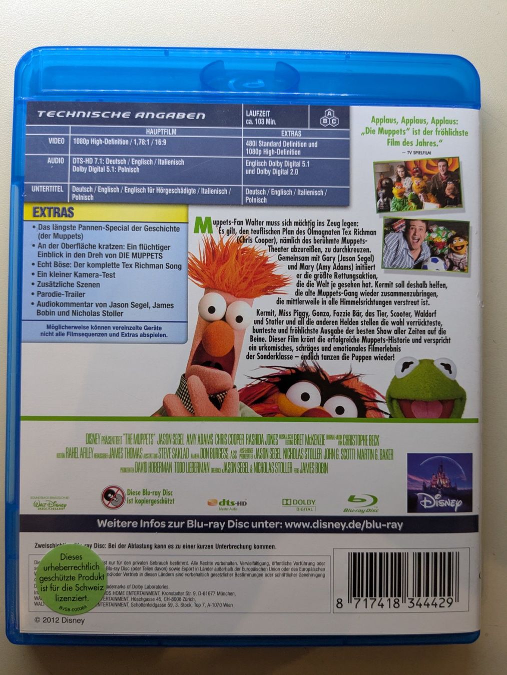 Alle DVDs: Die Muppets - Der Film [Blu-ray] – Gebraucht aus Port von gecotom 1