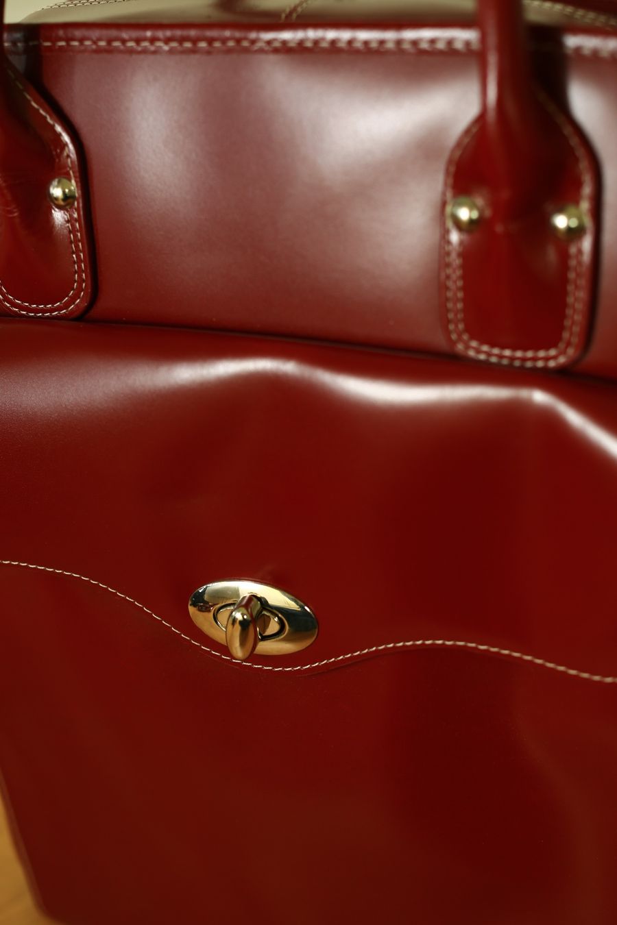 Valises de voyage: Rote Leder Laptop Aktentasche mit Rollen – Neuf (Voir description) à Wettswil par mk34 6