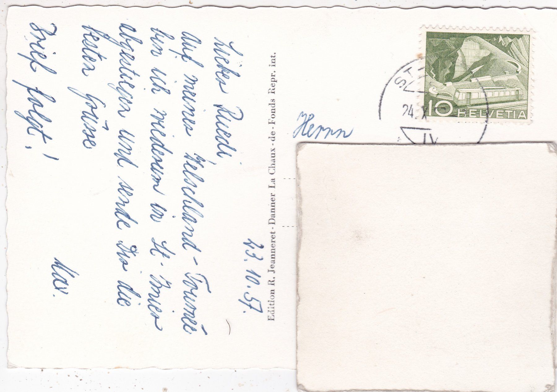Cartoline postali: St-Imier 1957 – Usato da Herisau venduto da Lisegrat2008 1