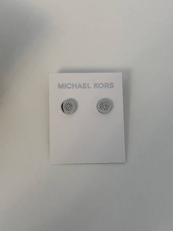 Orecchini pendenti & Orecchini a lobo: Michael Kors Ohrstecker silber mit Glitzer – Nuovo e nell'imballaggio originale da Winkel venduto da jbuchwalder17 1