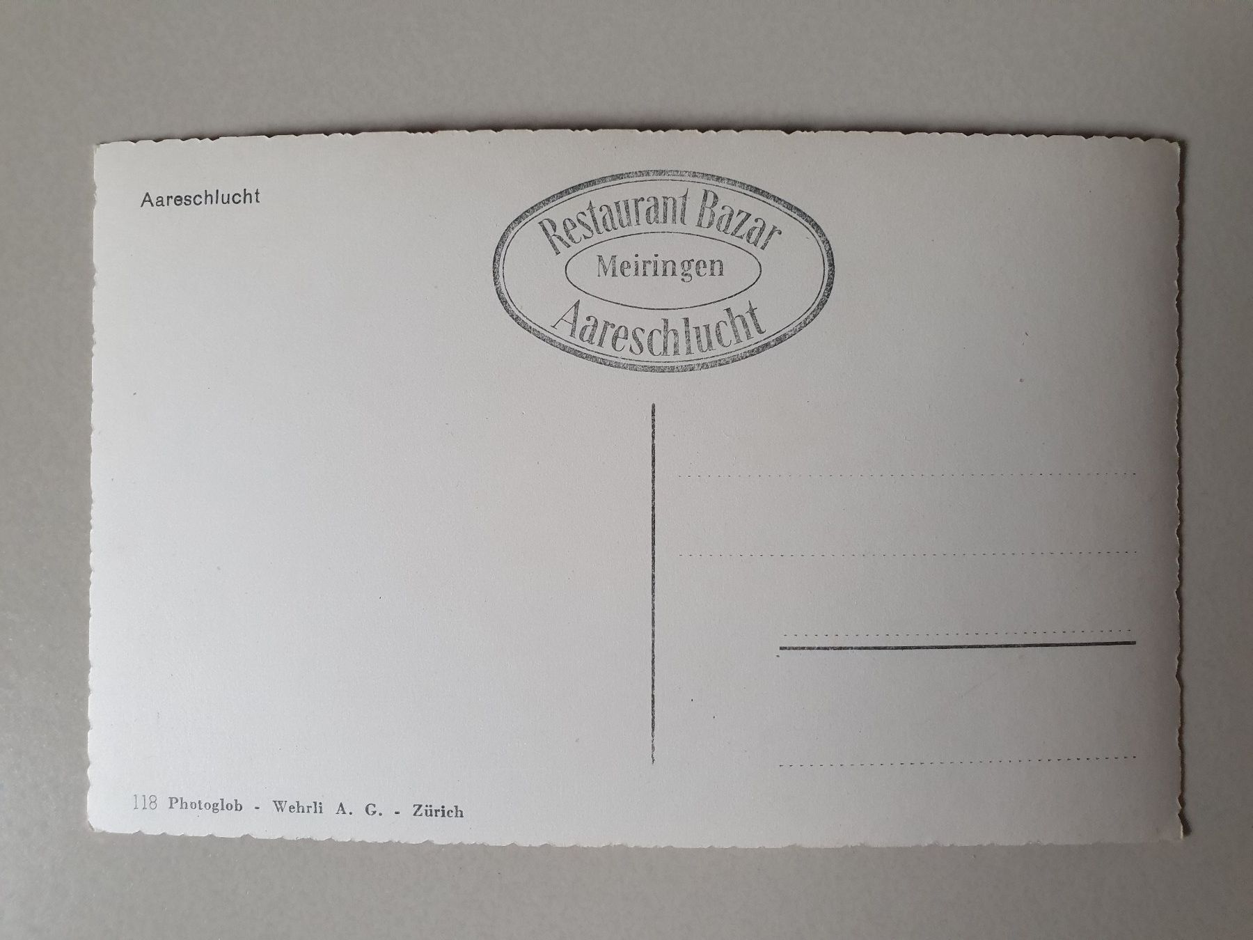Cartoline postali: alte Postkarte der Aareschlucht – Nuovo (secondo la descrizione) da Stilli venduto da Mos1 1