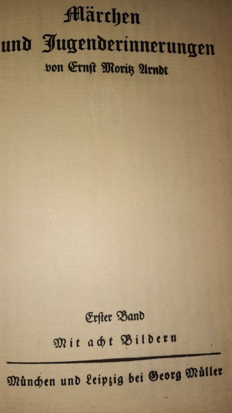 Libri: MÄRCHEN UND JUGENDERINNERUNGEN, ARNDT – Usato da zürich venduto da gabab 4