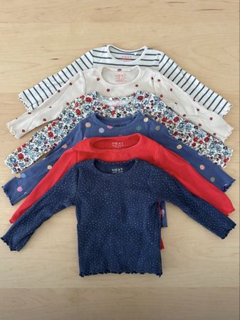 6er Set Langarmshirt / Next / 80