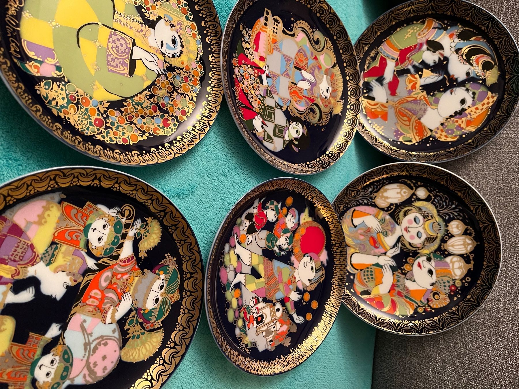Piatti: Russische Märchen Teller Wandteller Sammelteller Set – Usato da Basel venduto da Kaffee_und_Kunst 2