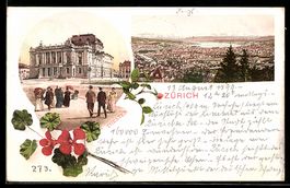 Zürich, Partie am Theater, Totale, Bl