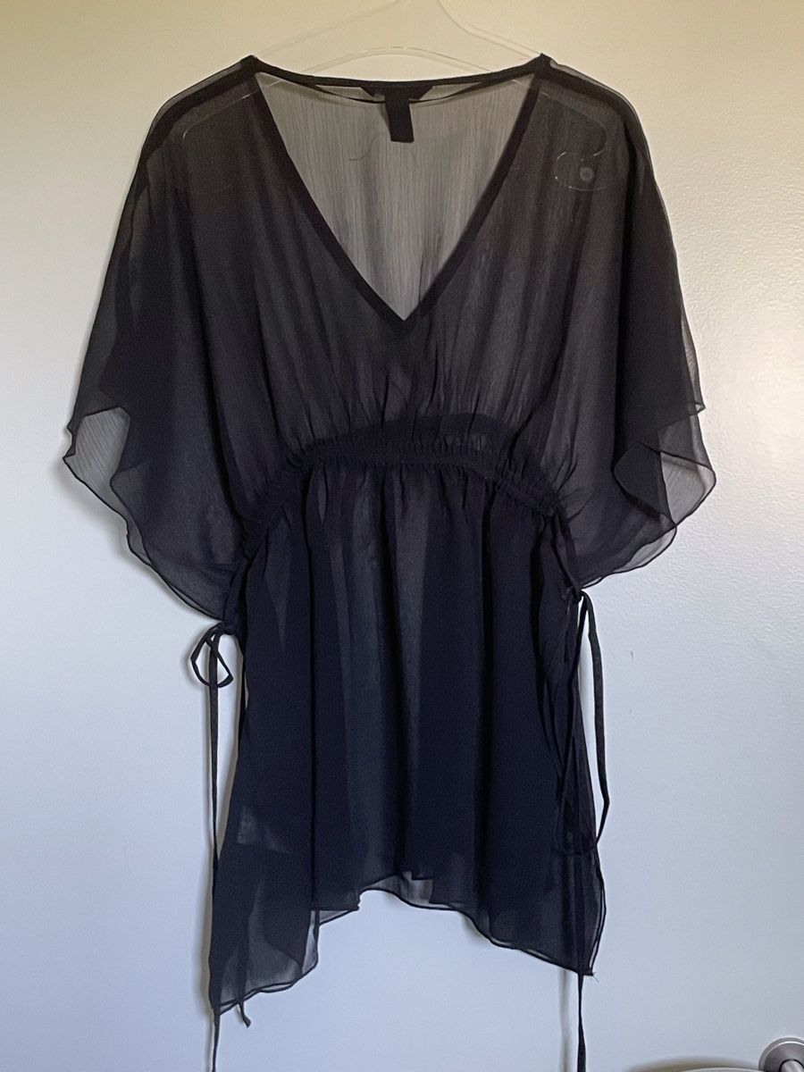 H&M Tuniche: H&M Tunique noire transparente, Taille 40, neuve – Nuovo e nell'imballaggio originale da Vuadens venduto da Nina11 1