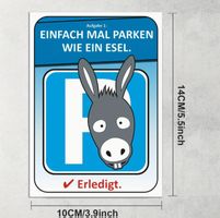 Parkieren wie ein Esel Sticker für freche Autofahrer 15 Stk