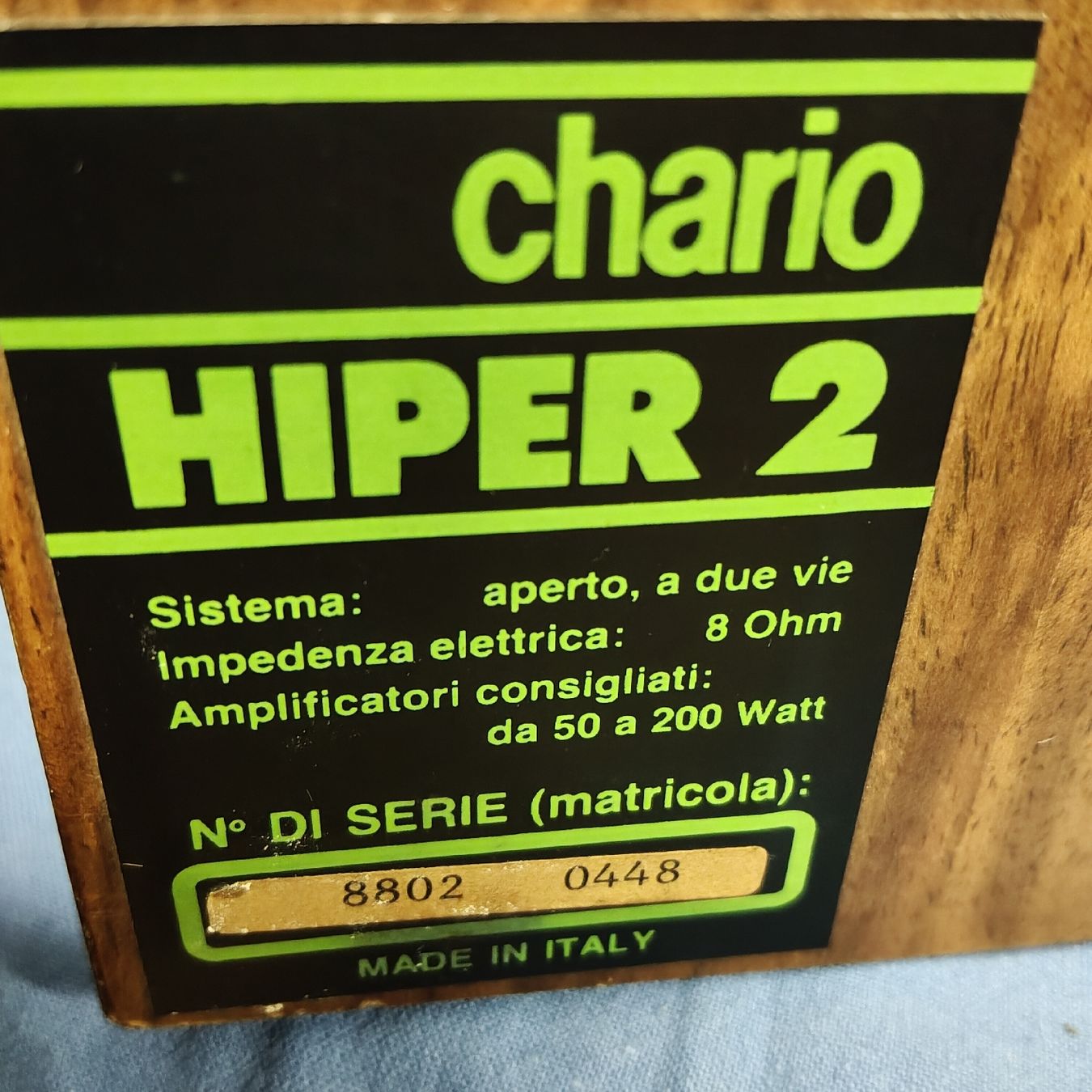 Casse acustiche: CHARIO HYPER 2 vintage Classic diffusori casse acustiche – Usato da Chiasso venduto da Valerio_Audio 1