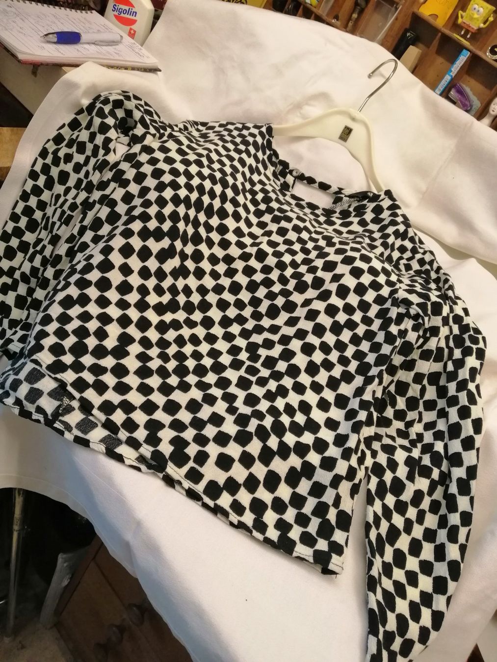 H&M Camicette: Bluse Chorjette, schwarz weiss – Usato da Rheinfelden venduto da Cleopatra2000