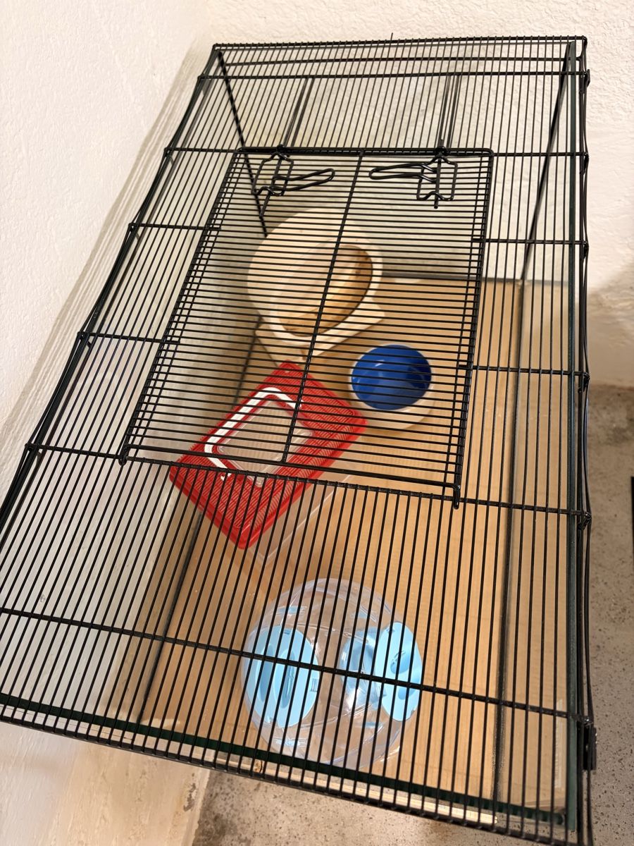 Cages, transport & sécurité: Hamsterkäfig mit Holzgestell – D'occasion à Zuzwil SG par nic_y8qk 2