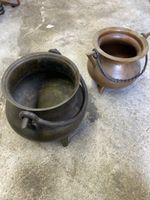 vintage Kupfer-/Messing-Kessel (Feuerkessel / Dekokessel)