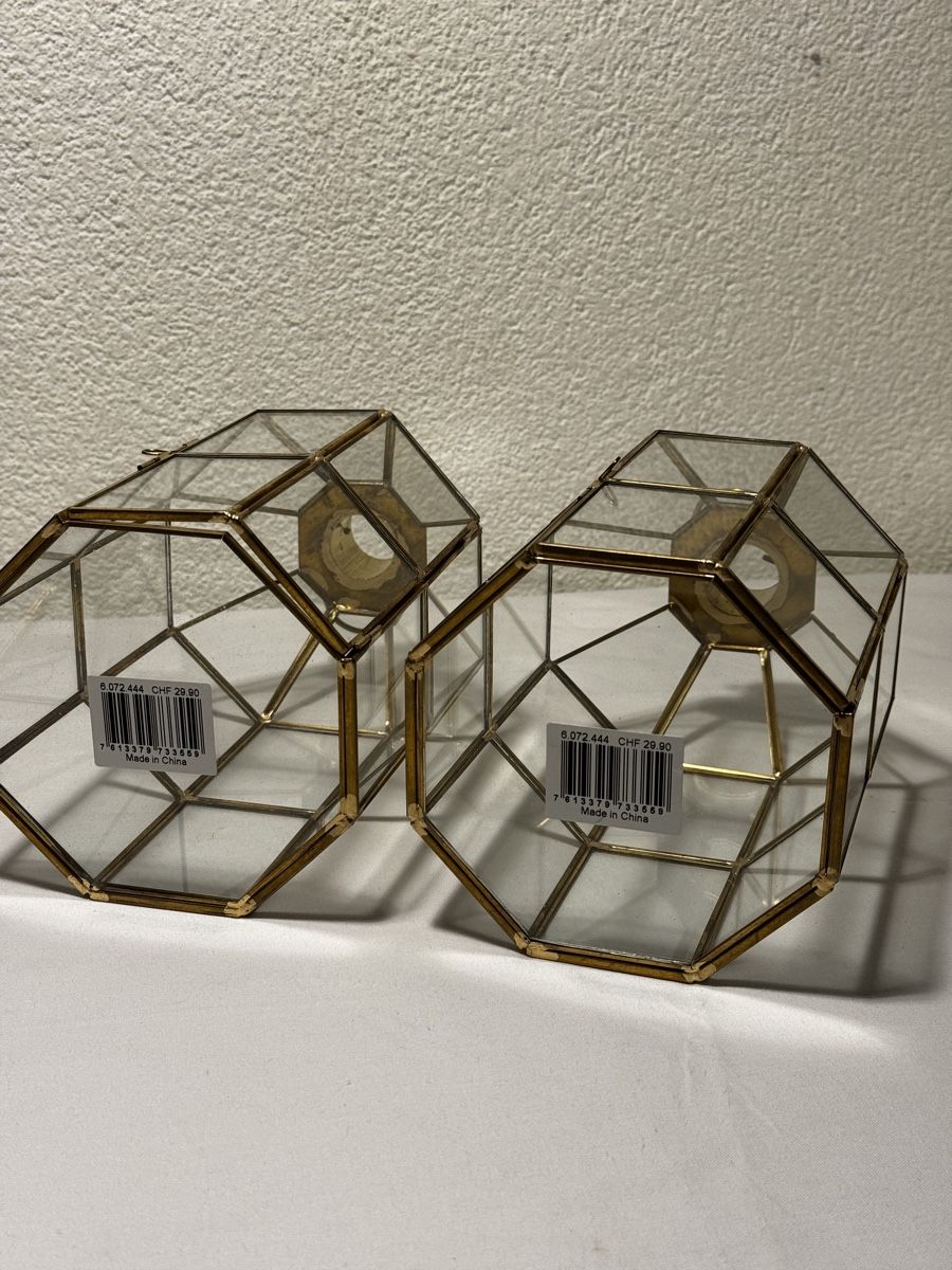 Portacandele: Dekorative Vitrine / Windlichter - 2 Stück – Nuovo (secondo la descrizione) da Stüsslingen venduto da leo_nzh6 3