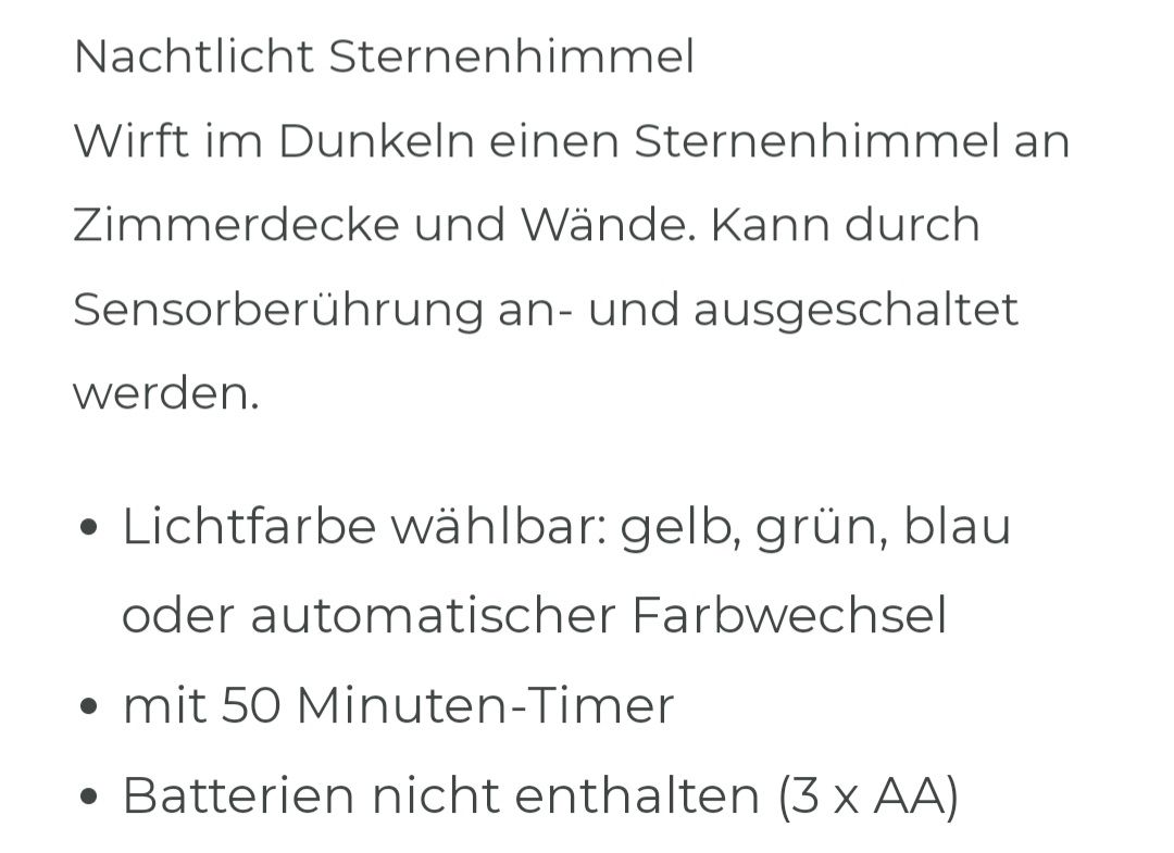 Lampade: Nachtlicht Sternenhimmel – Nuovo (secondo la descrizione) da Wallisellen venduto da misnenes 1