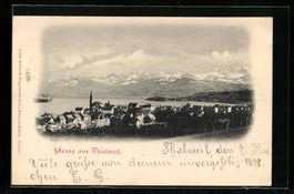 Thalweil, Totalansicht mit Alpenpanorama