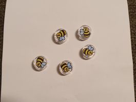 5 Stück Lego 35380 1er Fliese rund bedruckt Biene