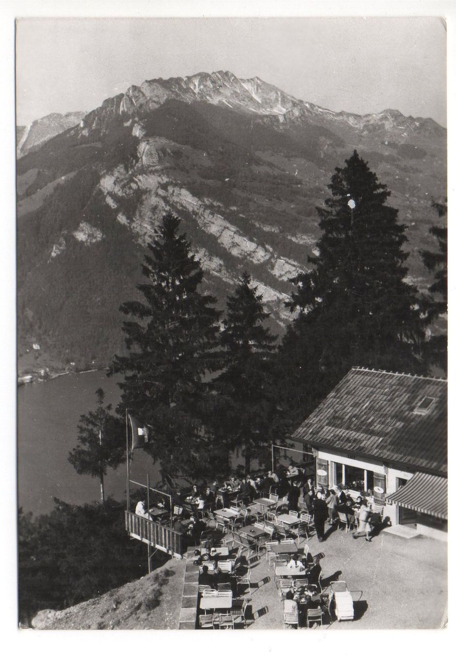 Cartoline postali: FILZBACH Café Kerenzer Berghus – Usato da Jona venduto da philajona