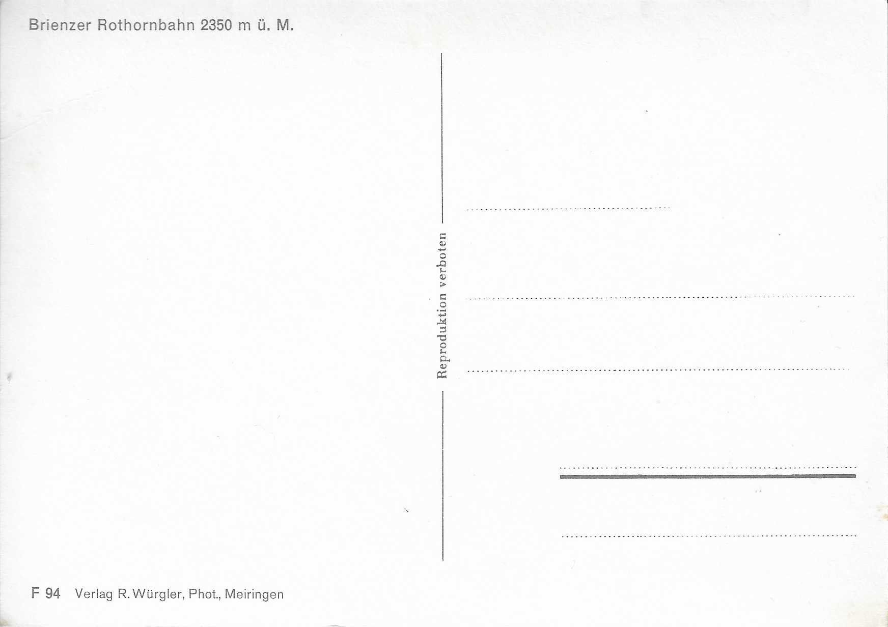 Cartoline postali: Brienzer Rothornbahn – Nuovo (secondo la descrizione) da Rothrist venduto da Stranglehold 1