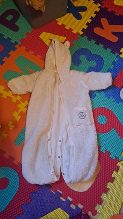 Kuscheliger Teddy Overall Gr. 62/68, Fussg. Top Zustand!