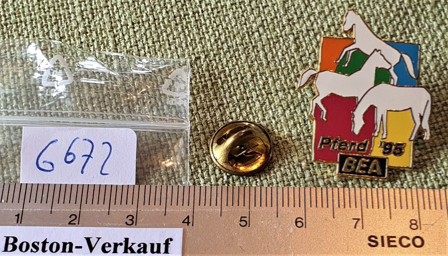 Plaketten & Abzeichen: G672 - Pin Pferd '95 - Pferde BEA – Gebraucht aus Reinach BL von Boston-Verkauf 1