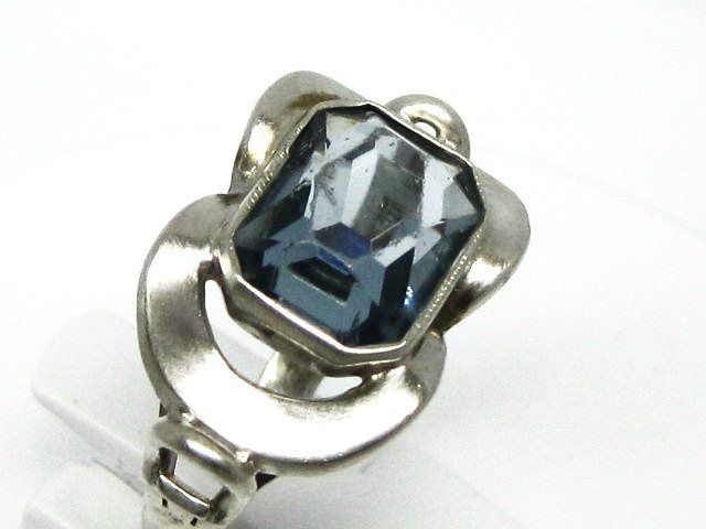 Anelli: Art Deco Antik Ring Silber 835 blauer Stein / Gr. 53.5 – Usato da Ermatingen venduto da Decovin