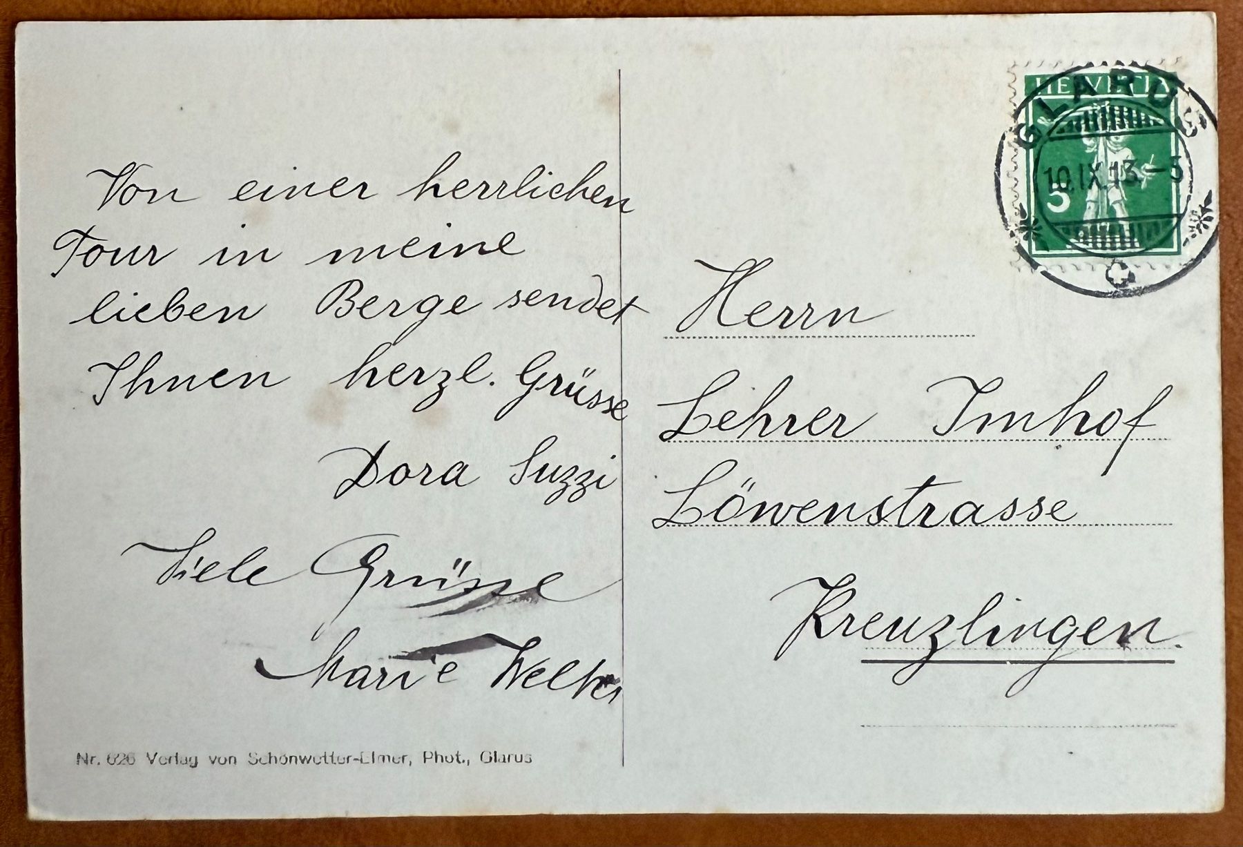 Cartoline postali: Klönthalsee - Morgendämmerung  1913 – Usato da Lutry venduto da Ediego 1