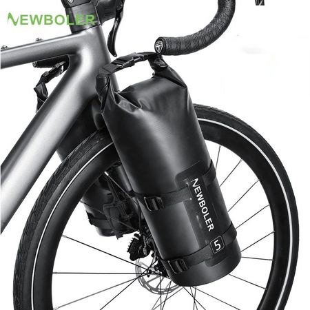✅NEU 2er Set Rolltop Wasserdichte Fahrradgabeltasche 5L