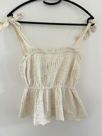 Zara Stricktop mit Trägern Grösse XS weiss guter Zustand