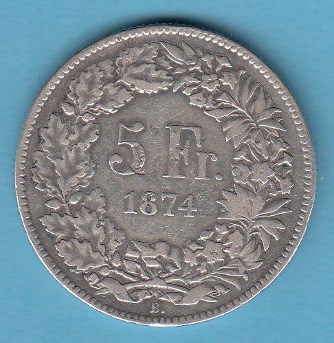 5 Franken 1874 B. Sitzende Helvetia | Kaufen Auf Ricardo