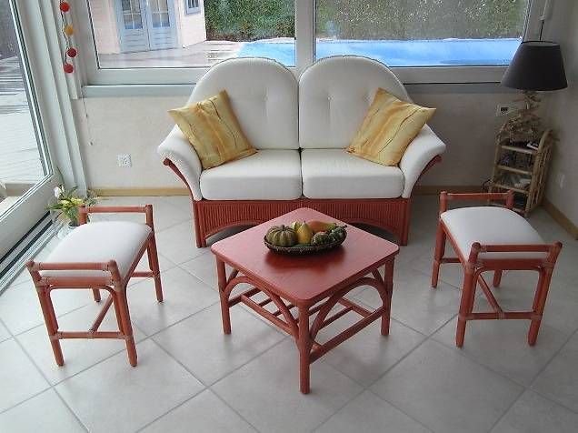Set di tavolo e panche: Petit canapé et table de salle à manger – Usato da St-Barthélemy VD venduto da John_ 3