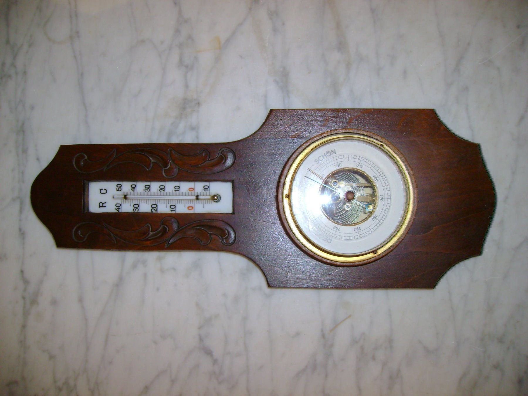 Sonstige antike Technik & Geräte: antiker Barometer und Thermometer Massiv – Gebraucht aus Bolligen von Astrophysiker06 4