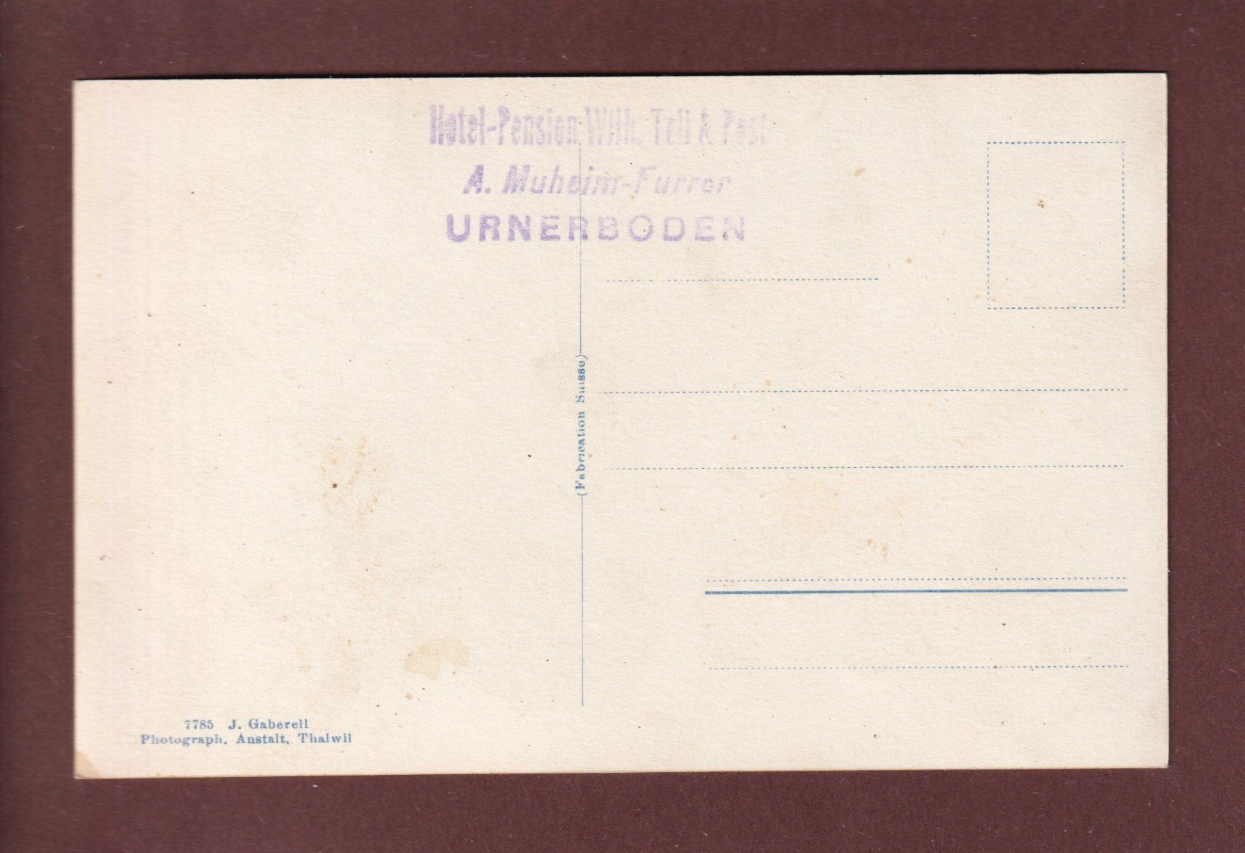 Cartoline postali: KLAUSENPASS in der Vorfrutt – Usato da Pully venduto da nicecards 1