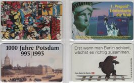 4 ungebrauchte deutsche Telefonkarten aus der S Serie