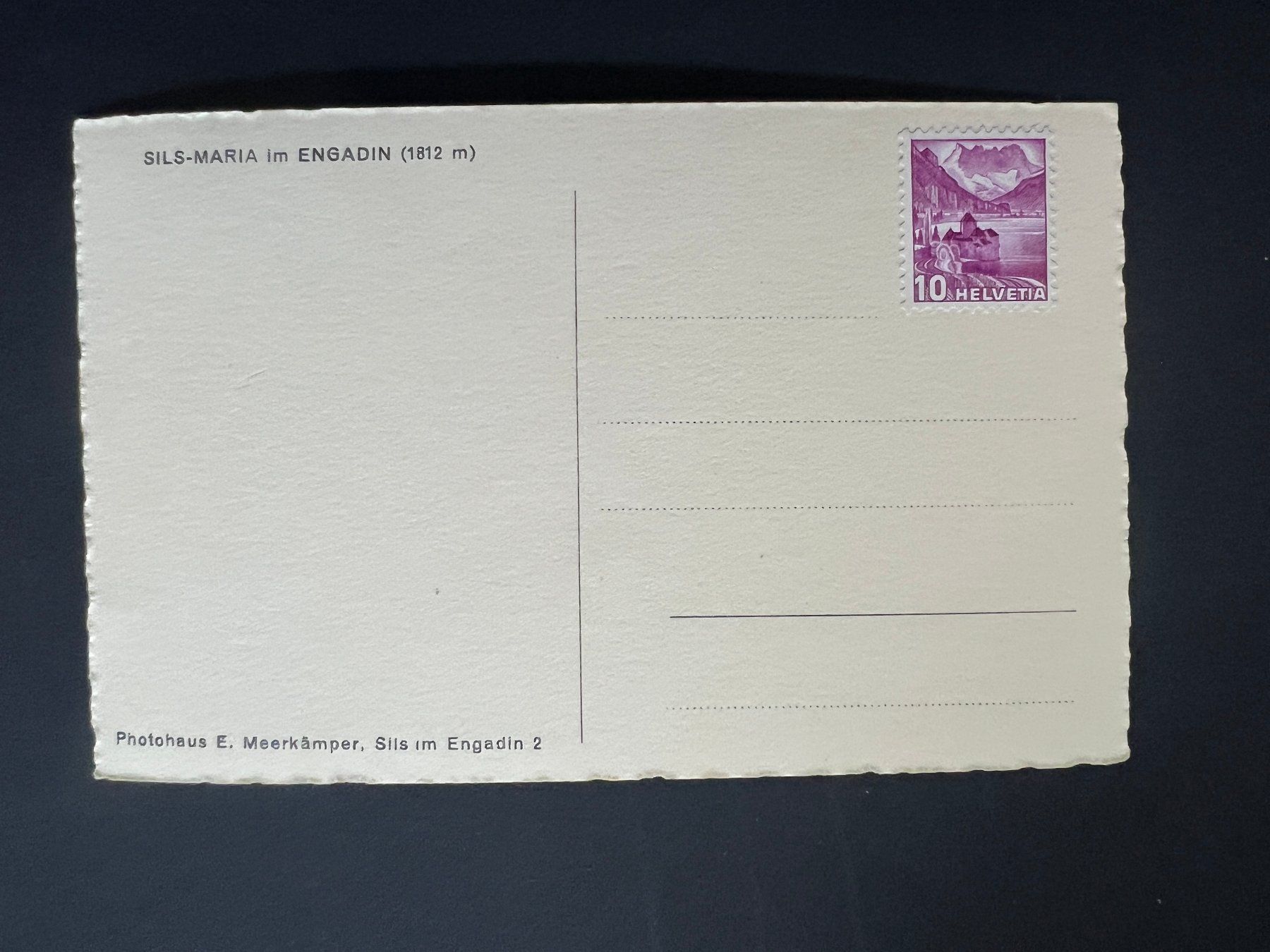 Cartoline postali: Ansichtsk. Sils Maria ca. 1930 ungelaufen    (V509) – Nuovo (secondo la descrizione) da Hinwil venduto da Sidi4 1