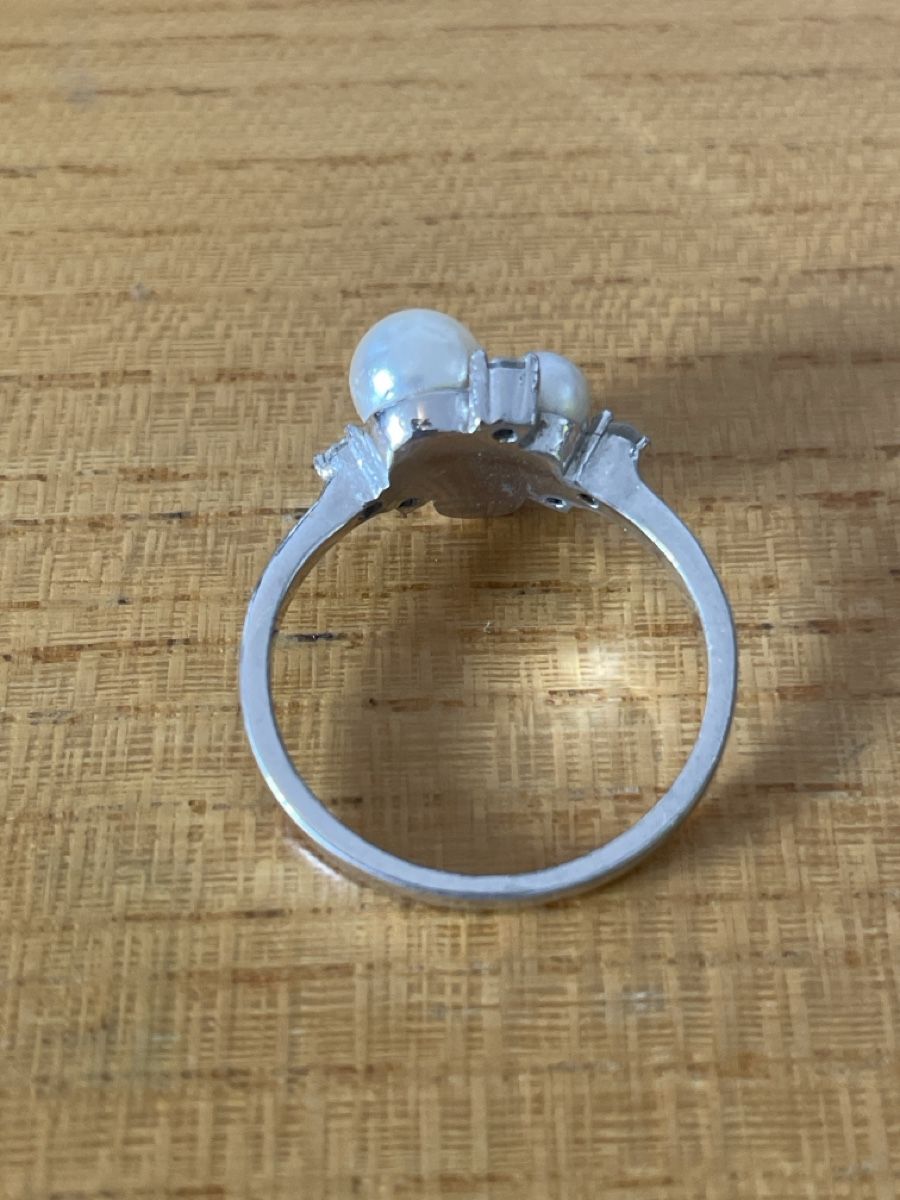 Ringe: Ring Silber Perlen und Zirkonia – Gebraucht aus Fribourg von Mymikrakra01 3