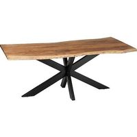 Esstisch Massivholz Baumkante Spider Akazie- Grösse: 200x90