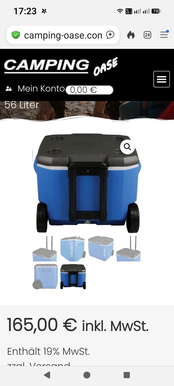 Coleman Frigoriferi & Refrigeratori: Coleman Kühlbox auf Rädern – Usato da zürich venduto da saramarina 4
