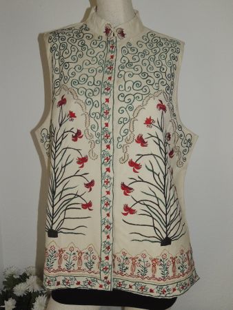 EXKLUSIVES GILET «HANDMADE» INDIA VISCOSE NP 149 CHF NEU L
